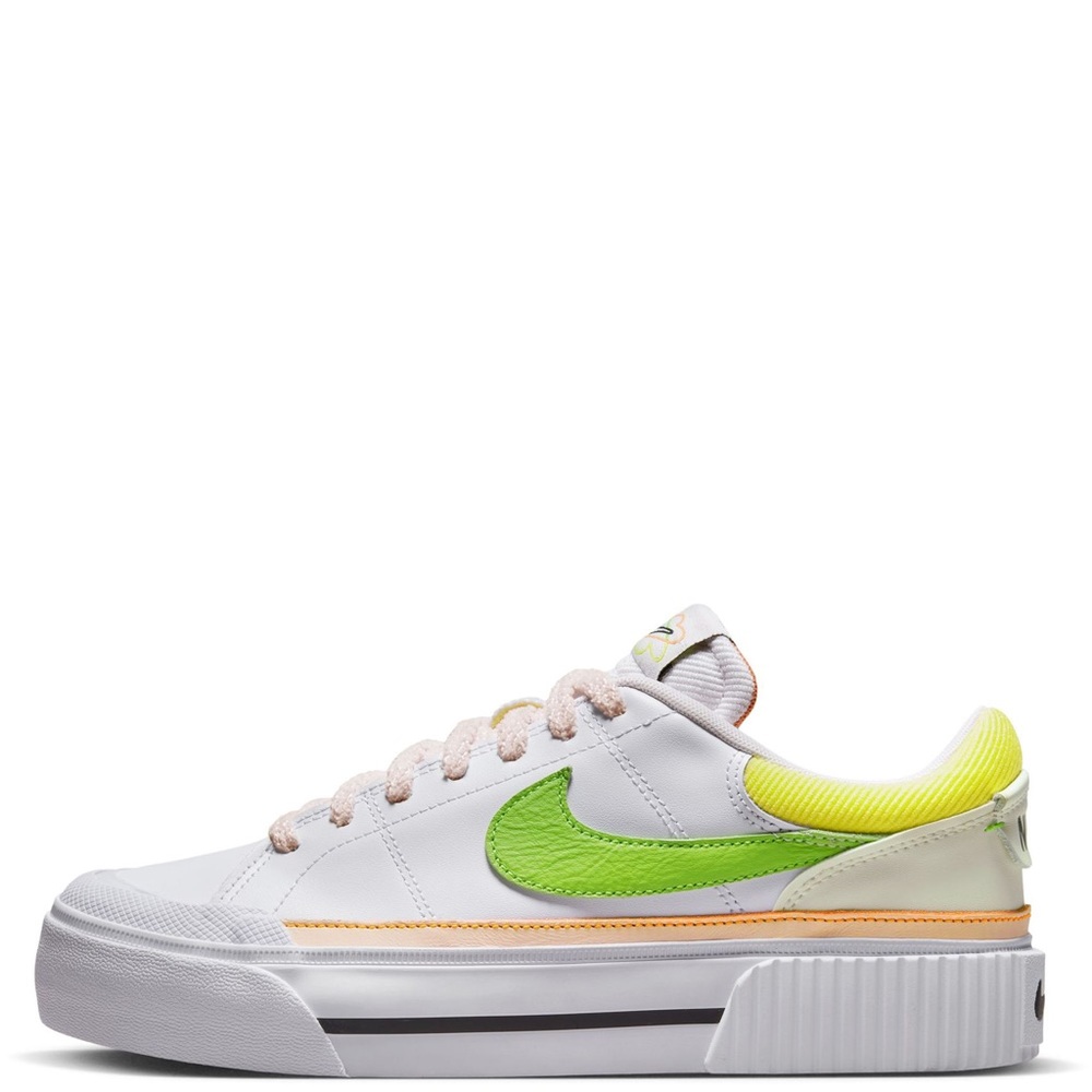 Court Legacy Lift White/Action Green-Pearl Pink